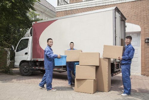 Removal truck ready for a house move in Tooting