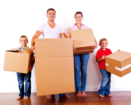Removal team preparing a home move in Tooting