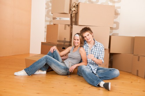Packing boxes for home moves in Tooting