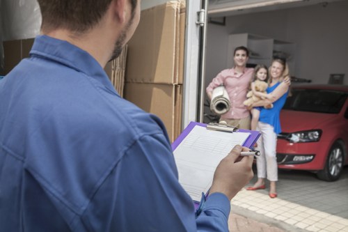Grand piano secured for safe transportation during removals