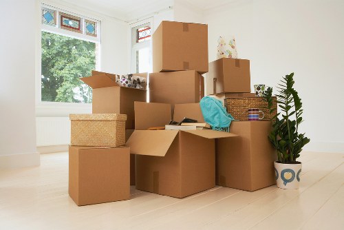 Bubble wrap, tape, and labels used for secure packing